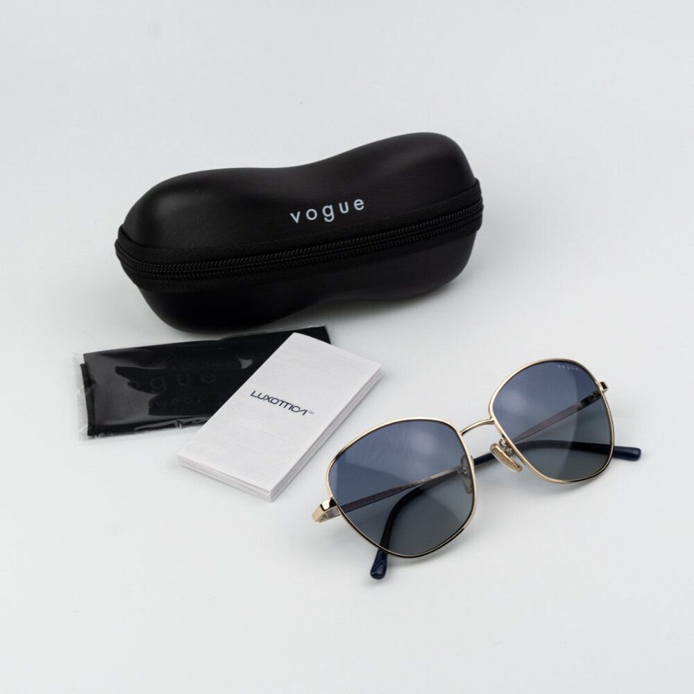 Vogue Women Sunglasses Pale Gold Grey Blue Gradient Butterfly VO4232S 848/4L NEW
